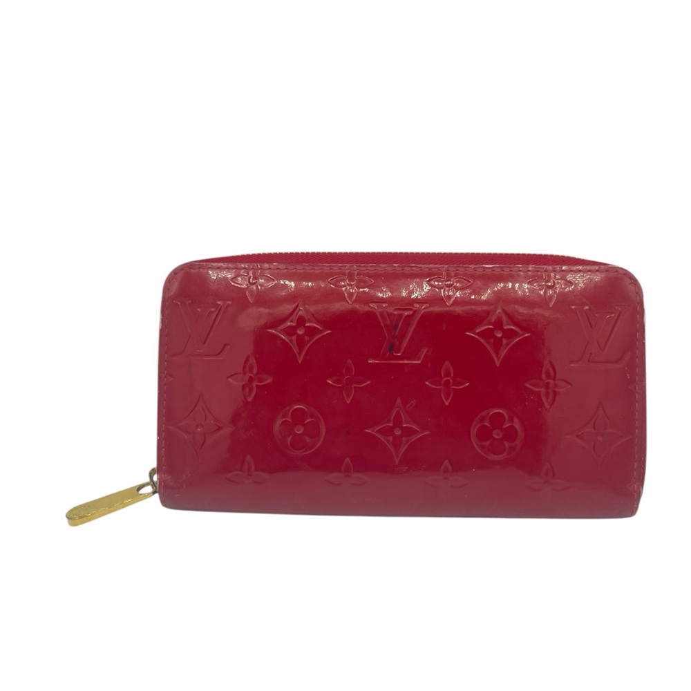 Louis Vuitton Vernis Red Zip Wallet